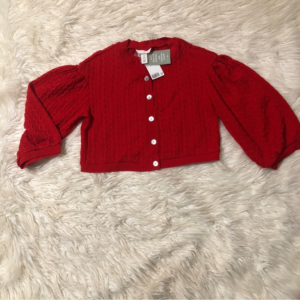 H&M puffed sleeve sweater medium